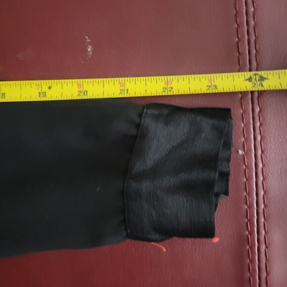 Zara Chic Sheer Loose Fit Black Blouse with Satin Modesty - Picture 13 of 13